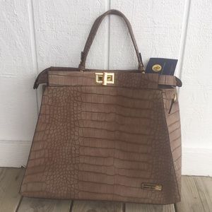 Faux Animal Skin Large Adrienne Vittadini Bag